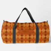 Sac De Sport Ajouter Nom, Orange Brown Automne Tones de Terre A (Recto)