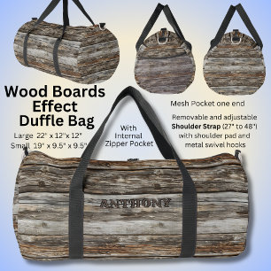 Sac De Sport Ajouter un nom, Bois rustique
