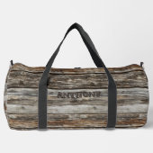 Sac De Sport Ajouter un nom, Bois rustique (Recto)