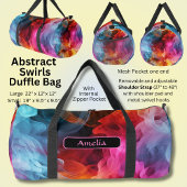 Sac De Sport Ajouter un nom, Bright Swirling Abstrait