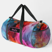 Sac De Sport Ajouter un nom, Bright Swirling Abstrait (Coin droit)