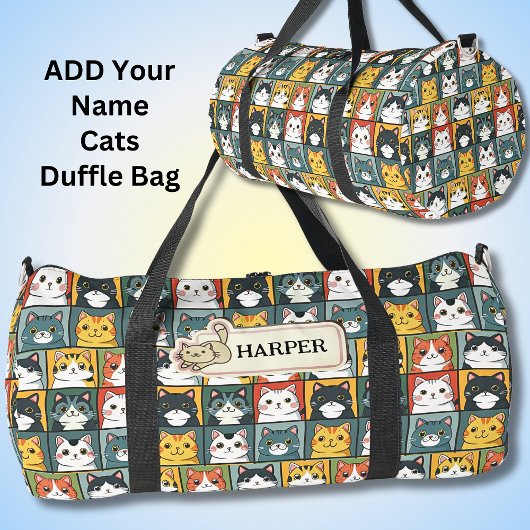 Sac De Sport Ajouter un nom, Cute Kawaii Cats