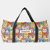 Sac De Sport Ajouter un nom, Cute Kawaii Cats (Recto)