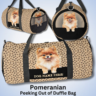 Sac De Sport Ajouter un nom de chien ou votre nom, Pomeranian