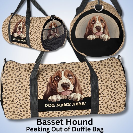 Sac De Sport Ajouter Un Nom De Chien Votre Nom, Basset Hound