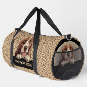 Sac De Sport Ajouter Un Nom De Chien Votre Nom, Basset Hound (Coin droit)