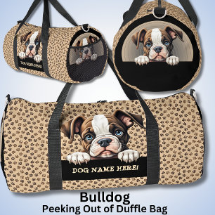 Sac De Sport Ajouter un nom de chien Votre nom, Bulldog