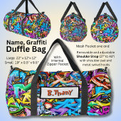 Sac De Sport Ajouter un nom Graffiti Abstrait
