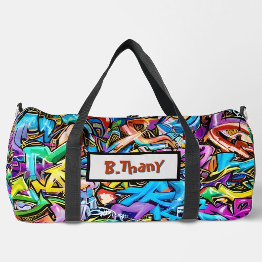 Sac De Sport Ajouter un nom Graffiti Abstrait (Recto)