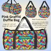 Sac De Sport Ajouter un nom, Graffiti bleu rose orange