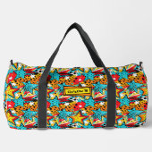 Sac De Sport Ajouter un nom, Retro Comic Pop Art (Recto)