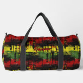 Sac De Sport Ajouter un nom, Rouge Jaune Vert Noir Peinture Lav (Recto)