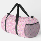 Sac De Sport Ajouter un nom, Soft Pretty Pink Unicorn (Coin droit)