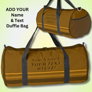 Sac De Sport Ajouter votre nom et le sujet de texte Brown trié