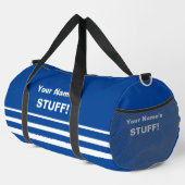 Sac De Sport Ajouter Votre Nom Objet Texte Bleu (Coin droit)