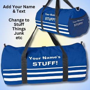Sac De Sport Ajouter Votre Nom Objet Texte Bleu
