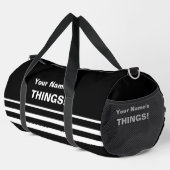 Sac De Sport Ajouter Votre Nom Objet Texte Noir (Coin droit)