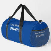 Sac De Sport Ajouter votre nom Objet texte (ou 2 lignes) Bleu (Coin droit)