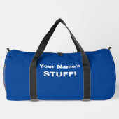 Sac De Sport Ajouter votre nom Objet texte (ou 2 lignes) Bleu (Verso)