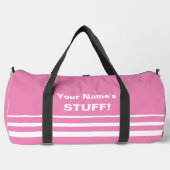 Sac De Sport Ajouter Votre Nom Objet Texte Rose (Recto)