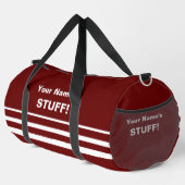 Sac De Sport Ajouter Votre Nom Objet Texte Rouge foncé (Coin droit)