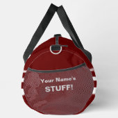Sac De Sport Ajouter Votre Nom Objet Texte Rouge foncé (Droite)