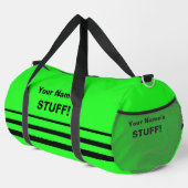 Sac De Sport Ajouter Votre Nom Texte Fluro Green (Coin droit)