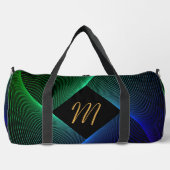 Sac De Sport Ajouter votre tournevis vert géométrique initiale (Recto)