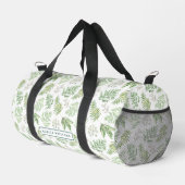 Sac De Sport Ajoutez votre nom | Forest Greenery Motif (Coin droit)