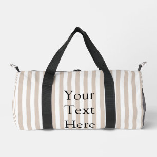 Sac De Sport Amande & Rayures Blanches