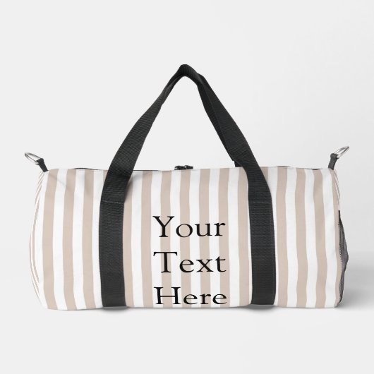 Sac De Sport Amande & Rayures Blanches (Recto)