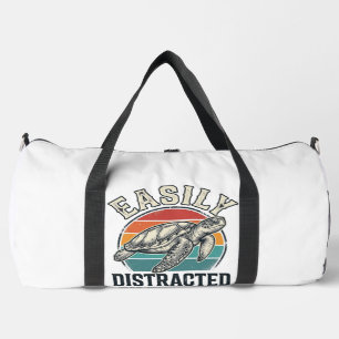 Sac De Sport Amateur de tortues vintage facilement distrait par