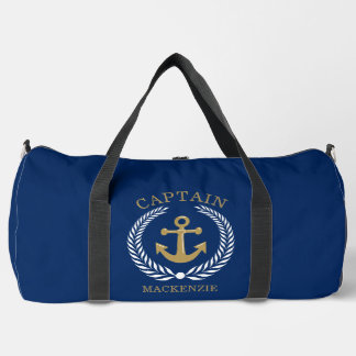 Sac De Sport Ancre personnalisée Capitaine Marin