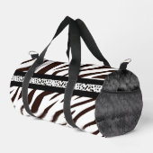 Sac De Sport Animal print zebra black and white  (Coin droit)