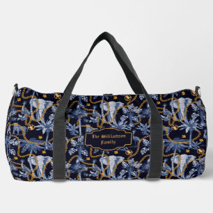 Sac De Sport Animaux de la Jungle Tropicale Chaînes en Or Luxe 