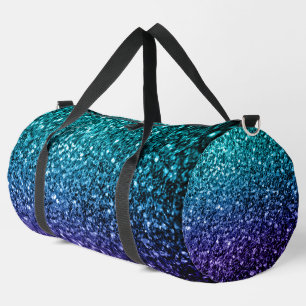 Sac De Sport Aqua blue ombre fausse parties scintillant scintil