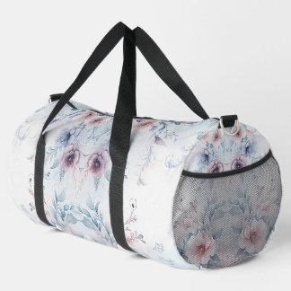 Sac De Sport Aquarelle bleu rose floral