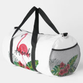 Sac De Sport Aquarelle Fleurs tropicales Flamant rose personnal (Coin droit)