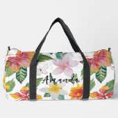 Sac De Sport Aquarelle Fleurs tropicales Motif Personnalisé (Recto)