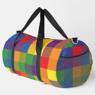 Sac De Sport Arc-en-ciel Buffalo Check Pride Plaid Coloré Large