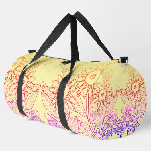 Sac De Sport Arc-en-ciel Ombre Papillon & Ladybugs (Coin gauche)