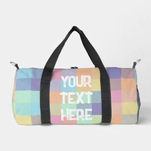 Sac De Sport Arc-en-ciel Pastel Couleur Buffalo Check Plaid 90s