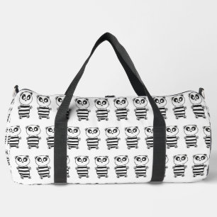 Sac De Sport Art de panda noir et blanc ludique