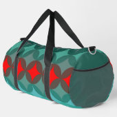 Sac De Sport art déco inspiré turquoise & rouge abstrait (Coin droit)