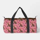 Sac De Sport Art Fleur Orchidée Rose Personnalisé (Recto)