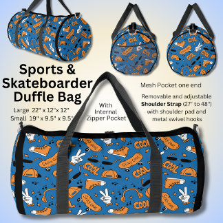 Sac De Sport Articles de sport Design, Blanc orange sur bleu
