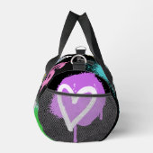 Sac De Sport Attention Graffiti moderne Spray peinture noir (Droite)