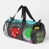 Sac De Sport Attention un vampire mange coeur Spray peinture (Coin droit)