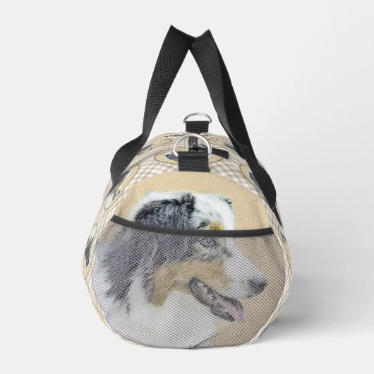Sac De Sport Australian Shepherd Black Tri Peinture Dog Art (Droite)
