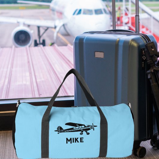 Sac De Sport Avion Piper Cub cool, Aviation Bleue Simple